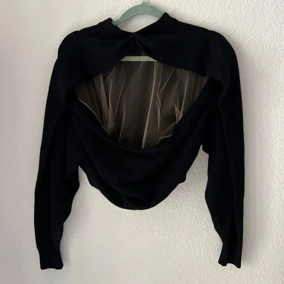 EUC Alexander Wang Over The Shoulder Drape Pullover Sweater $550 S
